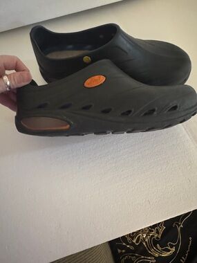 Arbor Black Slip-On Clog with Brown Accents